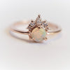Olivia | 14K Australian Opal & Diamond Accented Promise Ring - Emi Conner Jewelry 