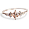 Scarlett | 14K Morganite & Diamond Cluster Ring - Emi Conner Jewelry 