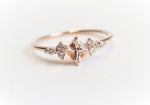 Scarlett | 14K Morganite & Diamond Cluster Ring - Emi Conner Jewelry 