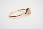 Scarlett | 14K Morganite & Diamond Cluster Ring - Emi Conner Jewelry 