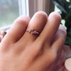 Scarlett | 14K Morganite & Diamond Cluster Ring - Emi Conner Jewelry 