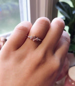 Scarlett | 14K Morganite & Diamond Cluster Ring - Emi Conner Jewelry 