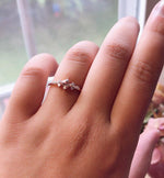 Scarlett | 14K Morganite & Diamond Cluster Ring - Emi Conner Jewelry 