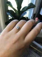 ALVA | 14K 0.7 ct Oval Aquamarine Dainty Solitaire Ring - Emi Conner Jewelry 