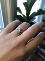 ALVA | 14K 0.7 ct Oval Aquamarine Dainty Solitaire Ring - Emi Conner Jewelry 