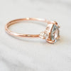 EVA | 3-Stone Pear Aquamarine and Diamond Ring - Emi Conner Jewelry 