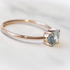 EVA | 14K 0.7 ct. Oval Aquamarine East West Solitaire Ring - Emi Conner Jewelry 