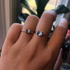 EVA | 14K 0.4 ct. Oval Aquamarine East West Solitaire Ring - Emi Conner Jewelry 