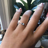 EVA | 14K 0.4 ct. Oval Aquamarine East West Solitaire Ring - Emi Conner Jewelry 