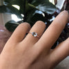 EVA | 14K 0.7 ct. Oval Aquamarine East West Solitaire Ring - Emi Conner Jewelry 