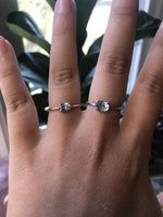 EVA | 14K 0.7 ct. Oval Aquamarine East West Solitaire Ring - Emi Conner Jewelry 