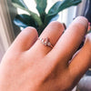 EVA | 3-Stone Pear Morganite and Diamond Ring - Emi Conner Jewelry 