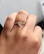 ALVA l 0.7 ct Round Rose Quartz Dainty Solitaire Ring In Smooth and Shiny Finish - Emi Conner Jewelry 
