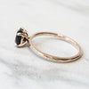 ALVA |  0.7 ct. Round Black Onyx Solitaire in Hammer Finish - Emi Conner Jewelry 
