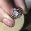 EVA | 14K Pear Aquamarine Five-Prong Solitaire Ring - Emi Conner Jewelry 