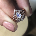 EVA | 14K Pear Aquamarine Five-Prong Solitaire Ring - Emi Conner Jewelry 