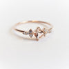Scarlett | 14K Morganite & Diamond Cluster Ring - Emi Conner Jewelry 