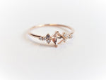 Scarlett | 14K Morganite & Diamond Cluster Ring - Emi Conner Jewelry 