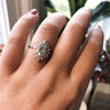 Lana | 14K Oval Aquamarine & Diamond Fancy Halo Luxury Ring - Emi Conner Jewelry 