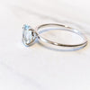 ALVA | 14K 0.7 ct Oval Aquamarine Dainty Solitaire Ring - Emi Conner Jewelry 