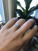 ALVA | 14K 0.7 ct Oval Aquamarine Dainty Solitaire Ring - Emi Conner Jewelry 
