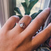 EVA | 14K Side Stone Pear Australian Opal & Diamond Ring - Emi Conner Jewelry 
