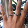 EVA | 14K 0.4 ct. Oval Aquamarine East West Solitaire Ring - Emi Conner Jewelry 
