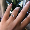 EVA | 14K 0.4 ct. Oval Aquamarine East West Solitaire Ring - Emi Conner Jewelry 
