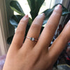 EVA | 14K 0.4 ct. Oval Aquamarine East West Solitaire Ring - Emi Conner Jewelry 