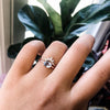 EVA | 14K 0.7 ct. Oval Aquamarine East West Solitaire Ring - Emi Conner Jewelry 