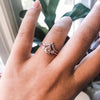 EVA | 3-Stone Pear Morganite and Diamond Ring - Emi Conner Jewelry 
