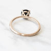 ALVA |  0.7 ct. Round Black Onyx Solitaire in Hammer Finish - Emi Conner Jewelry 