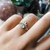 EVA | 0.4 ct. Round Rainbow Moonstone Solitaire Promise Ring - Emi Conner Jewelry 