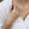 Olina | 14K Morganite & Diamond Floating Crown Pendant Necklace - Emi Conner Jewelry 