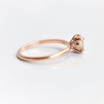 ALVA | 0.7 ct Round Peach Morganite Solitaire Ring - Emi Conner Jewelry 