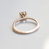 ALVA | 0.7 ct Round Peach Morganite Solitaire Ring - Emi Conner Jewelry 