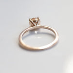 ALVA | 0.7 ct Round Peach Morganite Solitaire Ring - Emi Conner Jewelry 