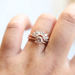 ALVA | 0.7 ct Round Peach Morganite Solitaire Ring - Emi Conner Jewelry 