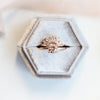 ALVA | 0.7 ct Round Peach Morganite Solitaire Ring - Emi Conner Jewelry 