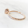 ALVA | 0.7 Round 4-Prong Colorless Moissanite Solitaire in hammer finish - Emi Conner Jewelry 