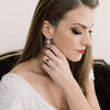 Lana | 14K Oval Black Onyx & CZ Fancy Halo Ring - Emi Conner Jewelry 