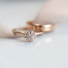 Annabelle | GIA CERTIFIED 0.2 ct. Diamond 14k Gold Halo Ring - Emi Conner Jewelry 