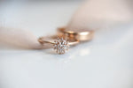 Annabelle | GIA CERTIFIED 0.2 ct. Diamond 14k Gold Halo Ring - Emi Conner Jewelry 