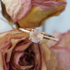 ALVA l 0.7 ct Round Rose Quartz Dainty Solitaire Ring In Smooth and Shiny Finish - Emi Conner Jewelry 
