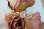 ALVA l 0.7 ct Round Rose Quartz Dainty Solitaire Ring In Smooth and Shiny Finish - Emi Conner Jewelry 