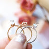 EVA | 0.7 ct. Round Rose Quartz Petite Solitaire Ring - Emi Conner Jewelry 