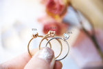 EVA | 0.7 ct. Round Rose Quartz Petite Solitaire Ring - Emi Conner Jewelry 