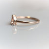 EVA | 0.4 ct. Pear Peach Morganite Solitaire Ring - Emi Conner Jewelry 