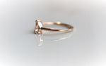 EVA | 0.4 ct. Pear Peach Morganite Solitaire Ring - Emi Conner Jewelry 