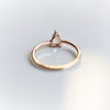 EVA | 0.4 ct. Pear Peach Morganite Solitaire Ring - Emi Conner Jewelry 